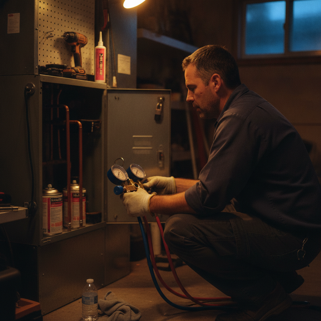 What refrigerant or compressor issues do to a system that only cools halfway.