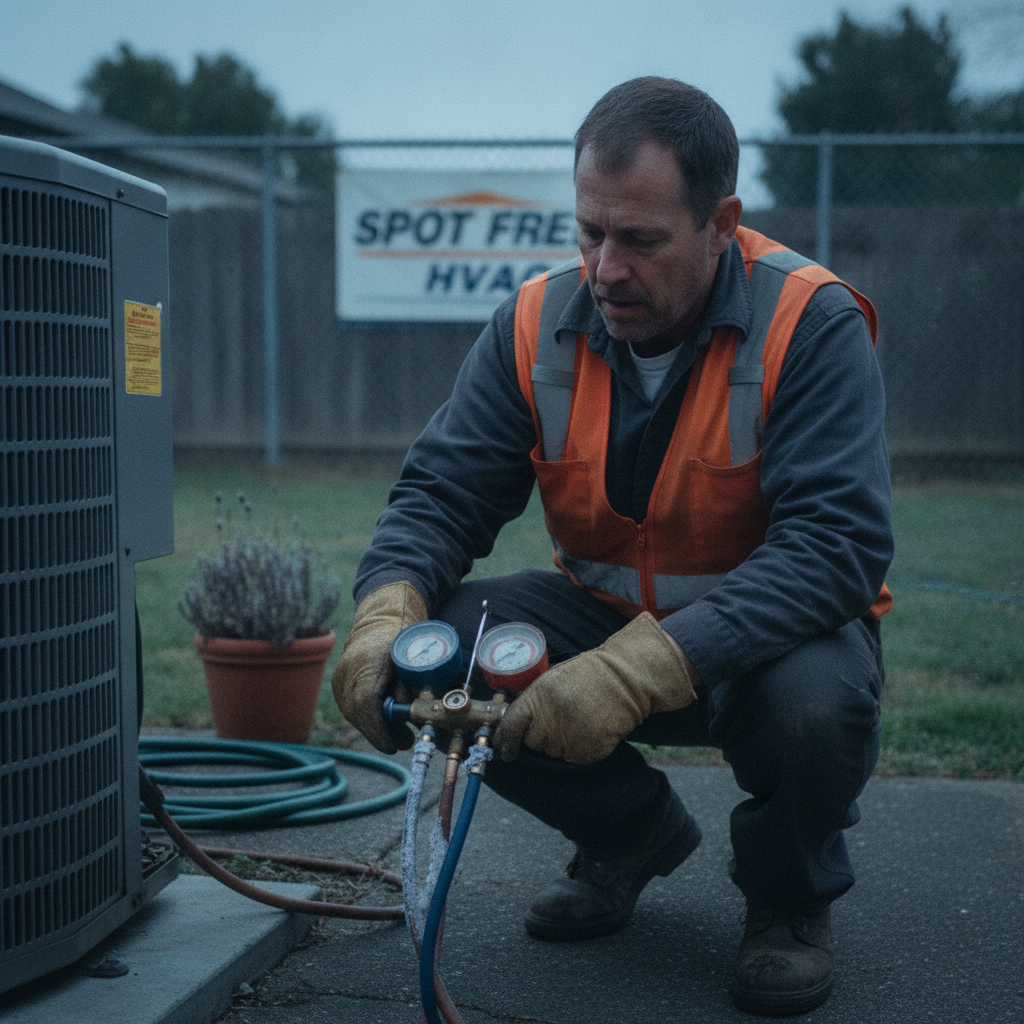 How a low refrigerant charge sneaks in (slow leaks, why the unit runs but stops making cold) and wha
